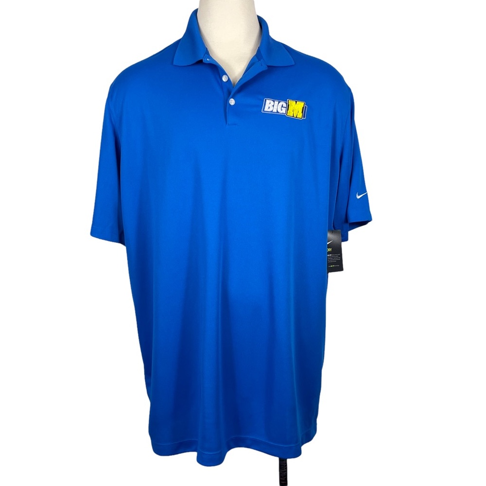 Brand New Nike DriFit Blue Polo 3 XL-Tall